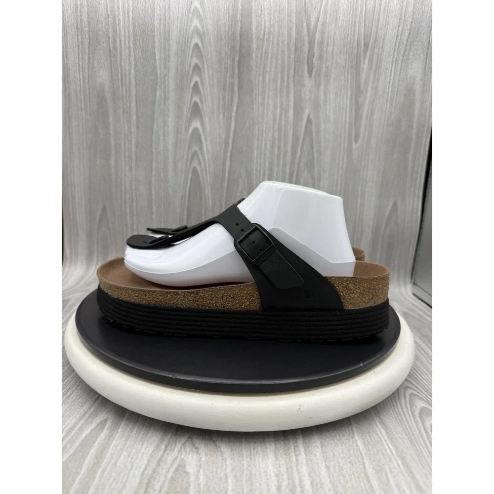 Papillio By Birkenstock Womens Size 9 Reg Black Gizeh Pap Flex Platform Sandals